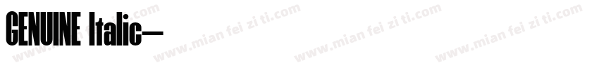 GENUINE Italic字体转换